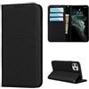 Cavor Cover Compatibile con iPhone 11 PRO Max Cover con Cordino,Flip Vera Pelle Portafoglio Custodia in Pelle,[4 Porta Carte][Magnetico] Custodia Libro - Nero