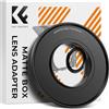 K&F CONCEPT 62mm Adattatore ad Anello Circolare per Matte Box | Compatibile solo con K&F CONCEPT Matte Box - FM705