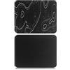 HoYiXi Mouse Pad 2 Pack (Nero+grafica nera,270 x 210 x 3 MM), con Base in Gomma Antiscivolo, Mouse Pad per il lavoro in ufficio a casa,Mouse Mat 270 x 210 x 3 MM,Nero