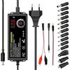 Wxeadu Alimentatore Universale 3A 72W, Adattatore di Alimentatore Regolabile 3V-24V, Adattatore Universale AC/DC 100V-240V con 14 Punte e Convertitore di Polarità, Indicatore LED