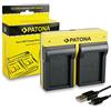 PATONA Dual Caricabatterie per Canon LP-E12 | Compatibile con Canon EOS M M2 M10 M50 M100 M200 100D Rebel SL1 PowerShot SX70 HS LPE12 LP E12