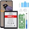 Beefix Batteria di ricambio per Samsung Galaxy A72 (SM-A326F) A32 5G/A42 5G, 5000 mAh ad alta capacità per Galaxy M22/M32 5G (EB-BA426ABY) con strumenti di riparazione professionali