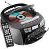 KLIM Lettore CD - Lettore Cassette Audio, AM/FM Radio Bluetooth, Stereo CD Player, Remota, Registrazione Su Nastro, USB Drive, AUX, Radio Stereo Casa Alimentazione AC/DC - Argento