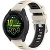 Yikamosi Compatibile con Garmin Forerunner 265S Cinturino per Donne e Uomini,Doppio colore Sgancio Rapido Silicone Chiusura in acciaio inossidabile Cinturino di Ricambio per Forerunner 265S,Cachi/Nero