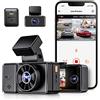 VANTRUE E3 3 Canali 2.7K+1080P+1080P Dash Cam, 5GHz WiFi GPS Telecamera Per Auto WDR/HDR, Dashcam Controllo senza Fili e Vocale, 24H. Modalità di Parcheggio Buffer, Visione Notturna IR 360°Max 512G