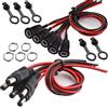 RUNCCI-YUN 10PCS DC Power Pigtail Cable,18AWG 12V 5A Maschio Femmina Connettori 5.5 mmx2.5mm Connettori DC a Pannello Jack,Alimentazione DC Presa DC Power Pigtail Cable
