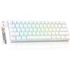 DAREU Tastiera da gioco EK60 HE 8K Hz Rapid Trigger, tastiera magnetica cablata al 60% con nastro decorativo rimovibile, precisione RT 0,01 mm, interruttori Hall Effect, RGB, per PC/Mac (bianca)