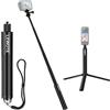 LEWOTE Selfie Stick Allungabile Compatibile con Insta360 One X2 X3 XR/RS/GO 2 GO 3, Gopro Series, DJI Action Series Monopod Accessori [Con Treppiede Staccabile] (27Inch(70cm))