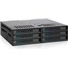 Icy Dock Mobile r ack backplane, R ack Rimovibile, Box del Rack Hot Swap per 6 x HDD/SSD 2.5 SATA/SAS in 1 alloggiamento da 5,25 (Installazione del Disco Senza Attrezzi) - ExpressCage MB326SP-B