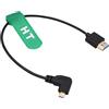 HangTon Micro HDMI 4K 120Hz 8K Ultra HD cavo per Sony A6500 A7III Canon EOS M R5 R7 GH4 X-T4 Z50 fotocamera ATOMOS Ninja V Portkeys Monitor tipo A D HDMI 2.1 angolo sinistro 30cm