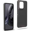 REY Cover in Gel TPU Nera per Motorola Moto Edge 50 Neo 5G, Ultra Sottile 0,33 mm, Morbido Flessibile, Custodia Silicone