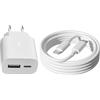 Ysevnotan Caricabatteria USB C & USB A 25W, Blocco di Alimentazione per iPad, per Apple iPhone 17/16/16e/16 Plus/16 Pro/16 Pro Max/iPhone 15 Series/iPad e altro, con Cavo di Caricamento Rapido da 2m