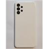 Generico Copri Batteria + lente compatibile con SAMSUNG GALAXY A13 4G A135 A135F retro Posteriore Back Cover Scocca in plastica rigida + lente con cornice (BIANCO)