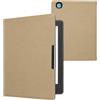 kwmobile Custodia compatibile con Kobo Aura H2O Edition 2 - Cover Jeans Denim con Chiusura Magnetica - eReader Flip Case beige