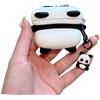 PIQIUZC Custodia per AirPods 4, simpatica custodia per AirPods 4, motivo cartone animato, divertente animale, panda sdraiato, in morbido silicone, accessorio con ciondolo (panda)