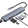 Vemfay Hub USB C HDMI 4K PD 100W, 7 in 1 Docking Station USB C, 3 USB-A/C hub USBC 3.0 2.0, Lettore Schede SD/TF, Adattatore USBC Dock per MacBook Air/Pro, iMac, iPad Pro