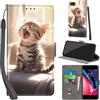 PHINIENLAND Cover per iPhone SE2 / SE3 / 7/8 custodia portafoglio Gatto | 3 scomparti carte, 1 tasca banconote, Chiusura magnetica, Supporto, Pelle PU flip cover per iPhone 7 / 8 / SE