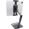 Leikurvo Supporto per monitor per tablet da 6 a 17,3 pollici, supporto da tavolo regolabile a 360°, regolabile in altezza, portatile, per tablet e telefoni cellulari, girevole, pieghevole, inclinabile