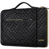 Lacdo 360° Protettiva Borsa Custodia per 15.6 Pollici HP Pavilion, V15 V145 / IdeaPad/Legion 5, 15.6 Pollici Aspire 5, Huawei MateBook D 15, ASUS VivoBook 15, Dell Inspiron 15, Nero Elegante