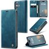 Ottcooed Cover per iPhone 16 Plus Custodia, Cover Pellicola a Libro Portafoglio in Pelle Porta Carte Protettiva Slot per Scheda Flip Case Wallet Case con iPhone 16 Plus, Blu verde