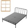 VEVOR Rete per Letto a Doghe con Copertura Spessore 38,1 mm, Base a Doghe per Letto Queen Size 2010x1480 mm per Letto Supporto per Materasso da 4 pezzi con Copertura in Tessuto Oxford 200D, Grigio
