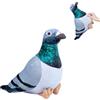 RLOMUTE 7.8 Piccione Grigio Giocattolo con Cinguettio Peluche Carino Morbido Suoni divertenti di cinguettio Regalo Scherzo per Amici Colleghi (Grigio)