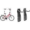 Relaxdays Staffa A Muro Appendi Bici, 2 Pezzi, Nero & 10010040, Portabici da Soffitto Fino A 20 kg, Appendi Bicicletta A Carrucola, Garage E Cantina, Ganci di Supporto, Nero Unisex Adulto, 1 Pezzo