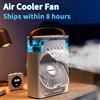 OIMG Nuovo 3 in 1 ventilatore condizionatore d'aria domestico mini dispositivo di raffreddamento dell'aria LED luce notturna umidificatore portatile ventola di regolazione dell'aria ufficio casa