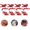 NONE Set di 4 fascette per tubi per incollaggio del legno da 3/4" Kit di fascette per barre a sgancio rapido in ghisa PRO per impieghi gravosi con base larga per la lavorazione del legno