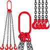 SucceBuy Imbracatura per catena 4T 1M / 2M x 8MM Quattro gambe con gancio in acciaio verniciato a polvere - Resistenza alle alte temperature di grado 80 per il sollevamento