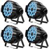 U'King 4PCS 200W 18 LED Par Light 4in1 18x8W RGBW Luce da palcoscenico DMX 512 Controllo 4/8CH Illuminazione piatta Natale DJ Party Lampada da discoteca