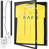 SucceBuy Display per maglie/custodia per espositori per carte sportive, grande scatola per ombretti sportivi con serratura, vetro e grucce per PC con protezione UV al 98%.