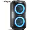 W-KING 250W PEAK Altoparlante Bluetooth di grandi dimensioni Più forte/Massivo 120dB/12 Bassi personalizzati, V5.3 Big Party Boombox Altoparlante portatile Wireless