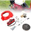 NONE Kit motore avviamento volano avviamento elettrico con scatola interruttori a chiave e bobina per HONDA GX160 5.5HP GX200 6.5HP / GX340 11HP GX390 13HP