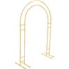NONE Arco nuziale in metallo da 7,2 piedi con base, supporto per arco per fondale con arco per palloncini per matrimonio, giardino, cortile, decorazione per feste all'aperto per interni