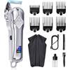 Fairywill N Top Tagliacapelli limurale Tagliacapelli professionale a batteria Taglio capelli Barba Trimmer Barbiere Kit per toelettatura Ricaricabile per uomo