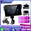 Camecho Cruscotto digitale portatile da 5 pollici per moto GPS Schermo di visualizzazione di navigazione per moto Wireless CarPlay Moto Android Auto