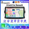 Podofo 8 "Radio per auto CarPlay Android Radio per Renault Dacia Sandero/Duster/Logan/Dokker 2010-2015 Multimedia GPS Bluetooth FM