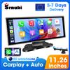 srnubi Sistemi intelligenti per auto da 11,26 pollici Lettore video multimediale Autoradio portatile Wireless CarPlay Accessori per schermi Android Auto