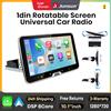 Junsun Schermo Touch IPS Girevole da 10 Pollici 1 Din Universale Wireless per Apple Carplay Android Auto Autoradio Androidauto Stereo Lettore Multimediale Video Sistemi Intelligenti GPS Navigazione