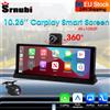 Srnubi DVR per auto ADAS 4K da 10,26 pollici con 360 ° Dash Cam con rotazione Wireless Carplay Android Auto Mirror Link BT WIFI AUX FM Cruscotto