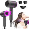 HAOYUNMA VoluVibe Asciugacapelli ionico professionale, potente asciugacapelli a basso rumore ad asciugatura rapida con 2 ugelli concentratori 1 diffusore Attachme