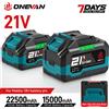 ONEVAN Batteria agli ioni di litio ONEVAN 22500mAh 15000mAh compatibile con le batterie Makita 18V 21V per utensili elettrici.