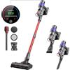 Laresar V8 Aspirapolvere senza fili portatile per auto 48000PA 500W 60 minuti Dispositivo domestico Batteria staccabile senza fili Brushless Mot