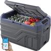 SucceBuy 30/37/45L Frigorifero per auto Congelatore portatile a zona singola e dispositivo di raffreddamento con compressore leggero incorporato per camper da campeggio all'aperto