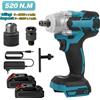 OWJHE 520N.m Torque Brushless Elettrico Avvitatore a percussione 1/2 pollici Cordless Chiave Cacciavite Strumento di Potere Per Makita 18V Batteria Spille