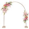 NONE Arco nuziale in metallo da 7,5 piedi, supporto per arco per palloncini, arco per decorazioni per feste in oro, supporto per sfondo per arco nuziale per festa di compleanno di nozze