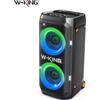 W-KING T12 Tragbare Bluetooth-sprecher-Box con suono MAX Pro da 370 W, Lichtshow, CSB, Bass Boost, Rollen e Teleskopgriff