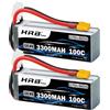 HRB 4S 14.8V 3300mah RC Lipo Batteria 100C 4S Lipo Con Connettore XT60 per RC Auto Camion Monster RC Aereo FPV Droni RC Barca