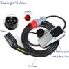 ANDAIIC Caricabatterie EV 11kw 22kw Protezione CC 16A/32A trifase per auto elettrica 6A-16-32A 4/10/15 metri Caricatore domestico portatile